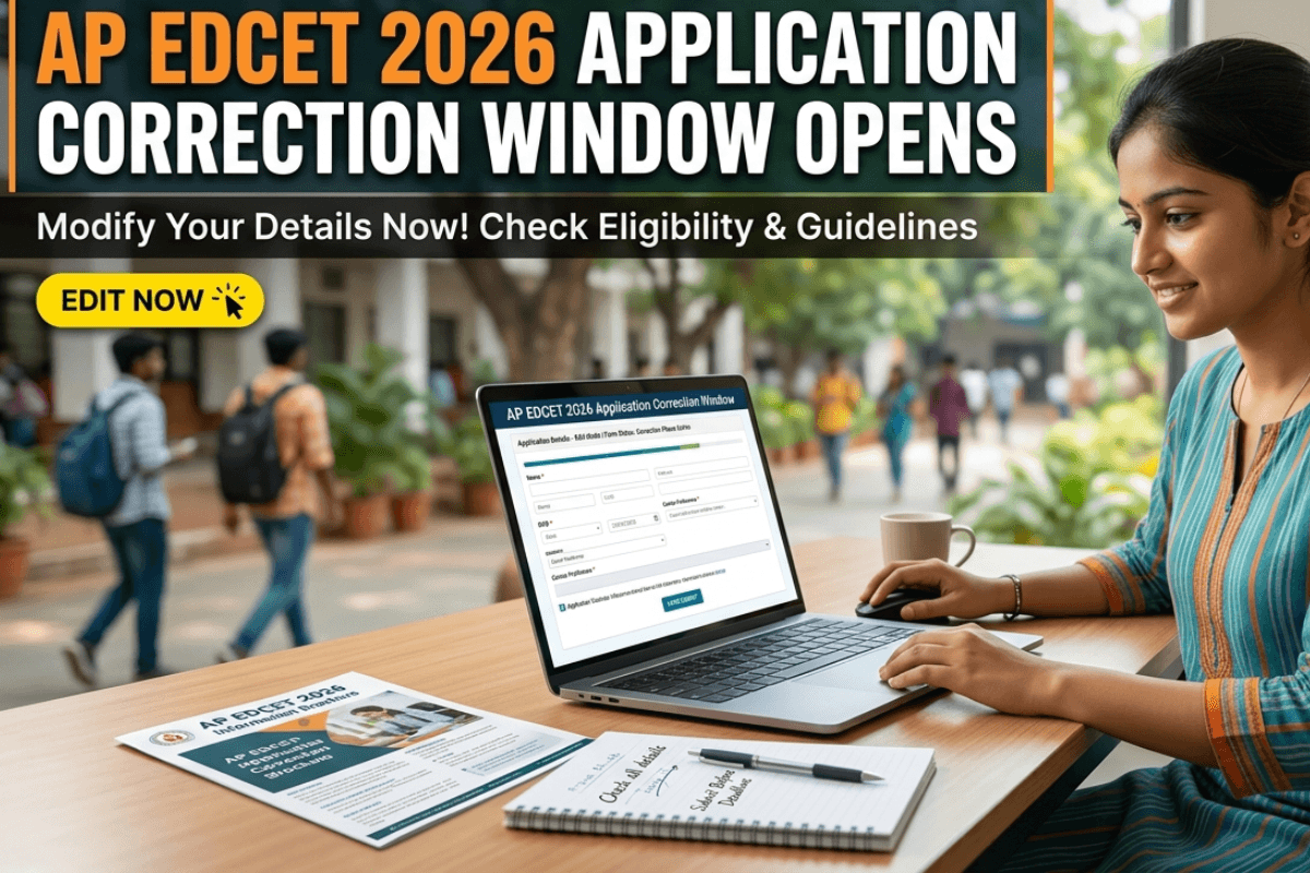 AP EDCET 2026 Application Correction Window Opens: Edit Your Form at cets.apsche.ap.gov.in