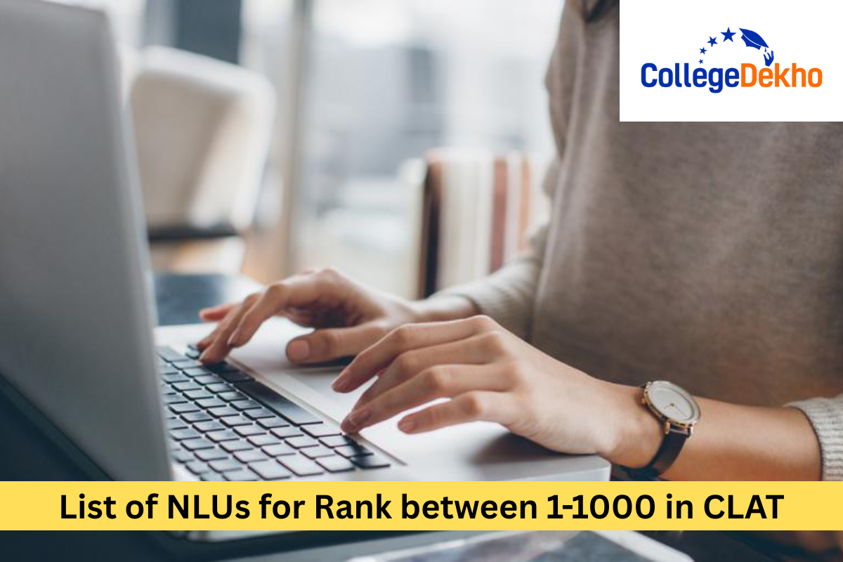 List of NLUs for Rank between 1-1000 in CLAT