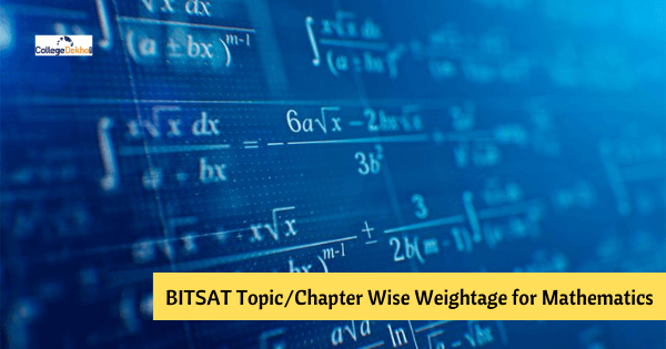 BITSAT 2023 Mathematics Chapter/Topic Wise Weightage & Important Topics