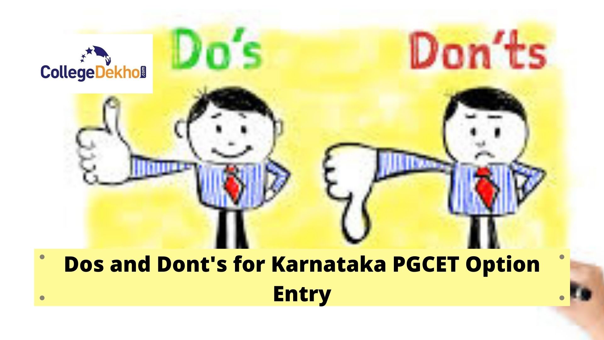 Do's and Don'ts of Karnataka PGCET 2025 Option Entry
