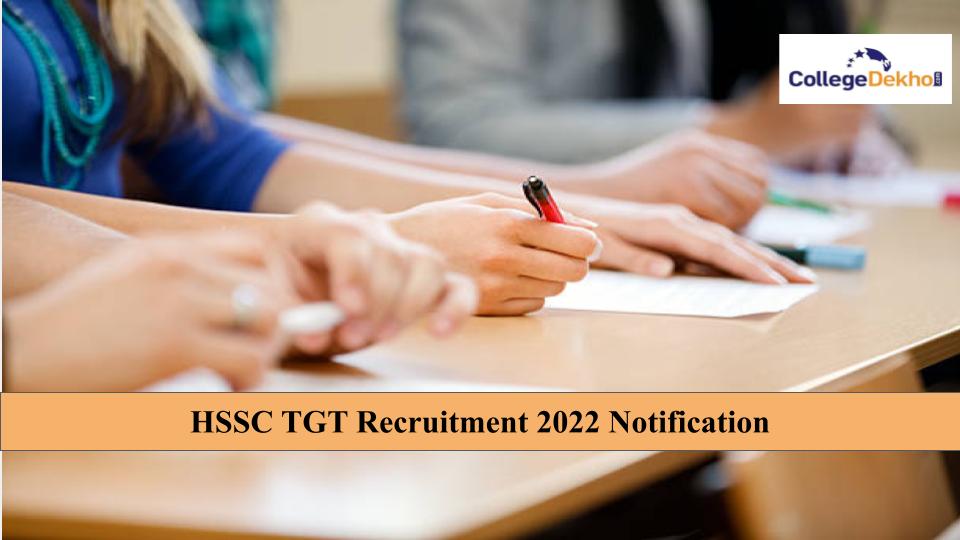 HSSC TGT Recruitment 2022 Notification Released: Download PDF Here