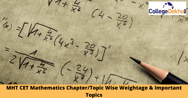 MHT CET 2022 Mathematics Chapter/Topic Wise Weightage & Important Topics