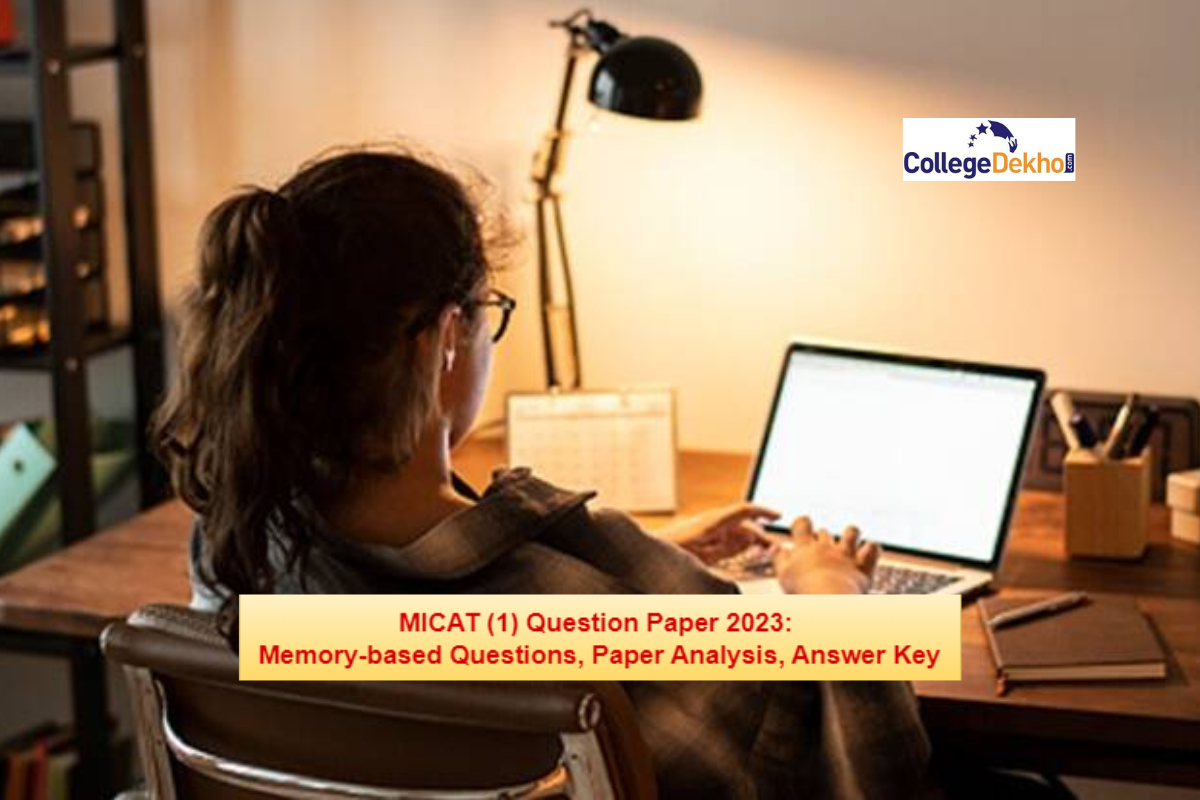 MICAT (1) Question Paper 2023 (Available): Memory-based Questions, Paper Analysis, Answer Key