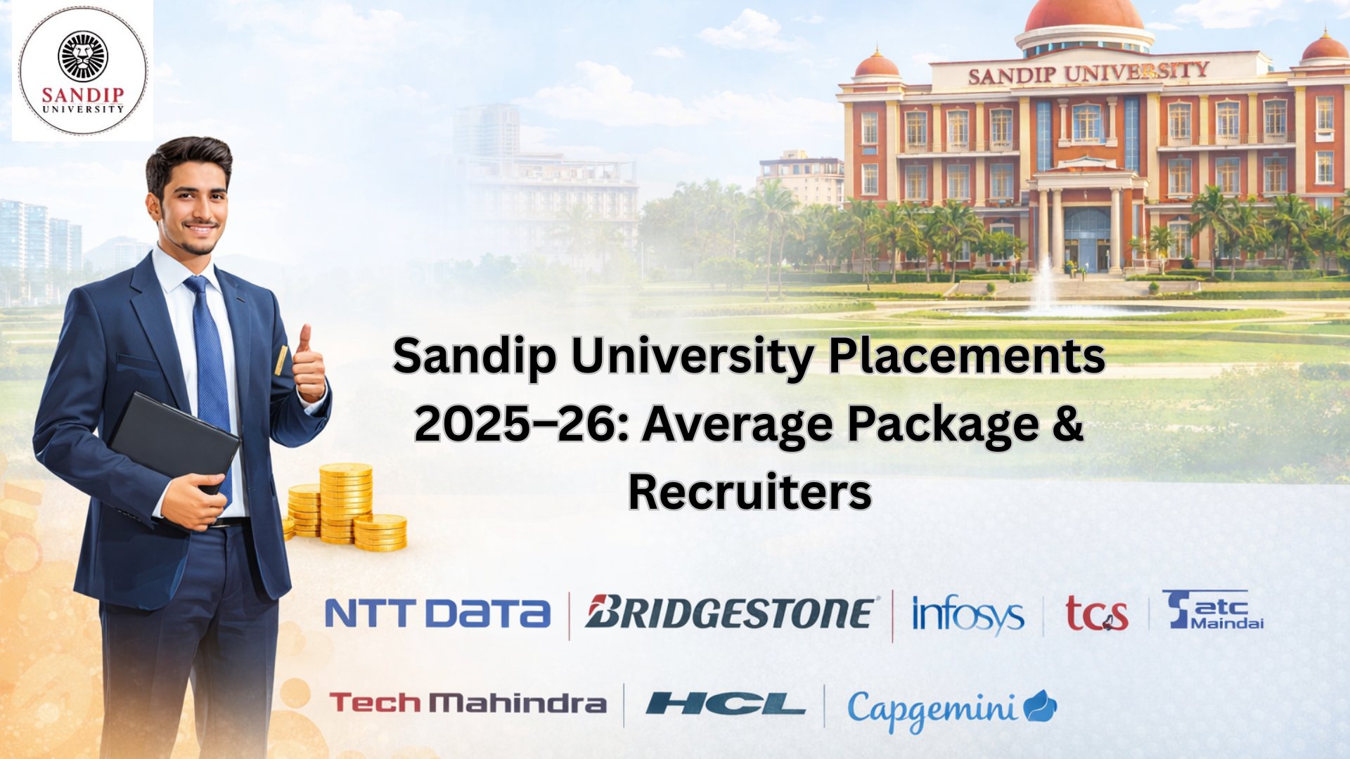 Sandip University Placements 2025–26: Average Package & Recruiters