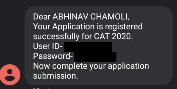 SMS With CAT User ID and Password