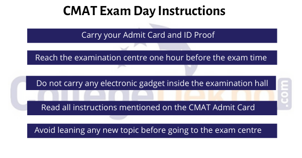 CMAT Exam Day Instructions