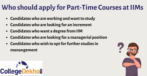 Who should apply for Part-Time Courses at IIM