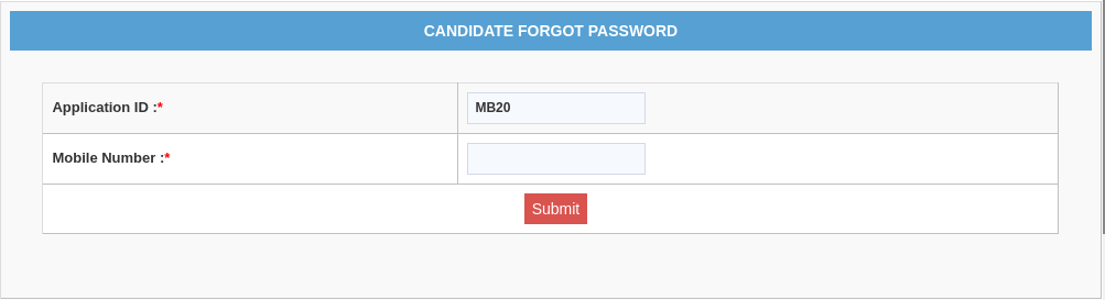 MAH MBA/ MMS CET 2021 Password Reset Step 5