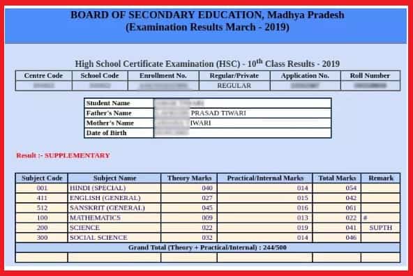 MP Board 10th Result 2022 - MPBSE Class 10th Result Date 2022 ...