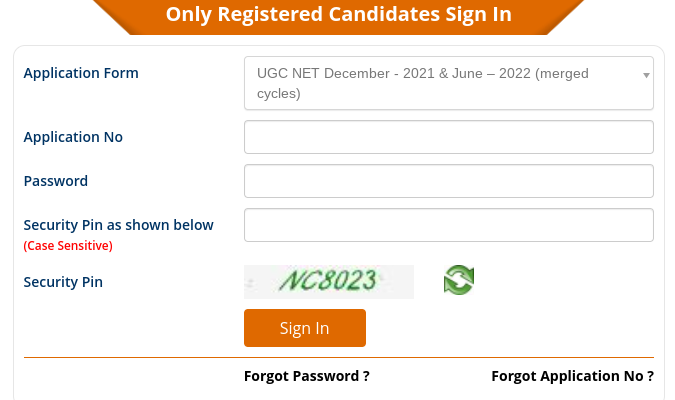 UGC NET application form 2022
