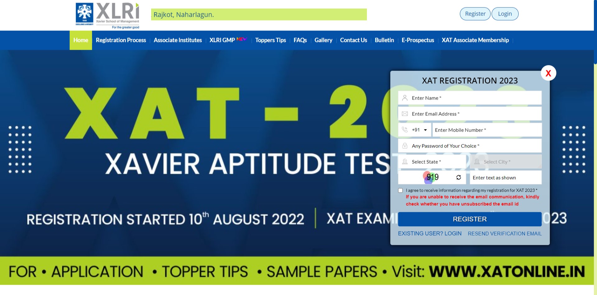 XAT 2023 Registration & Application Form - Last Date (December 11 ...